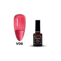 Adanil Misyul Vitröz Cam Saydam Kırmızı Kalıcı Oje V08