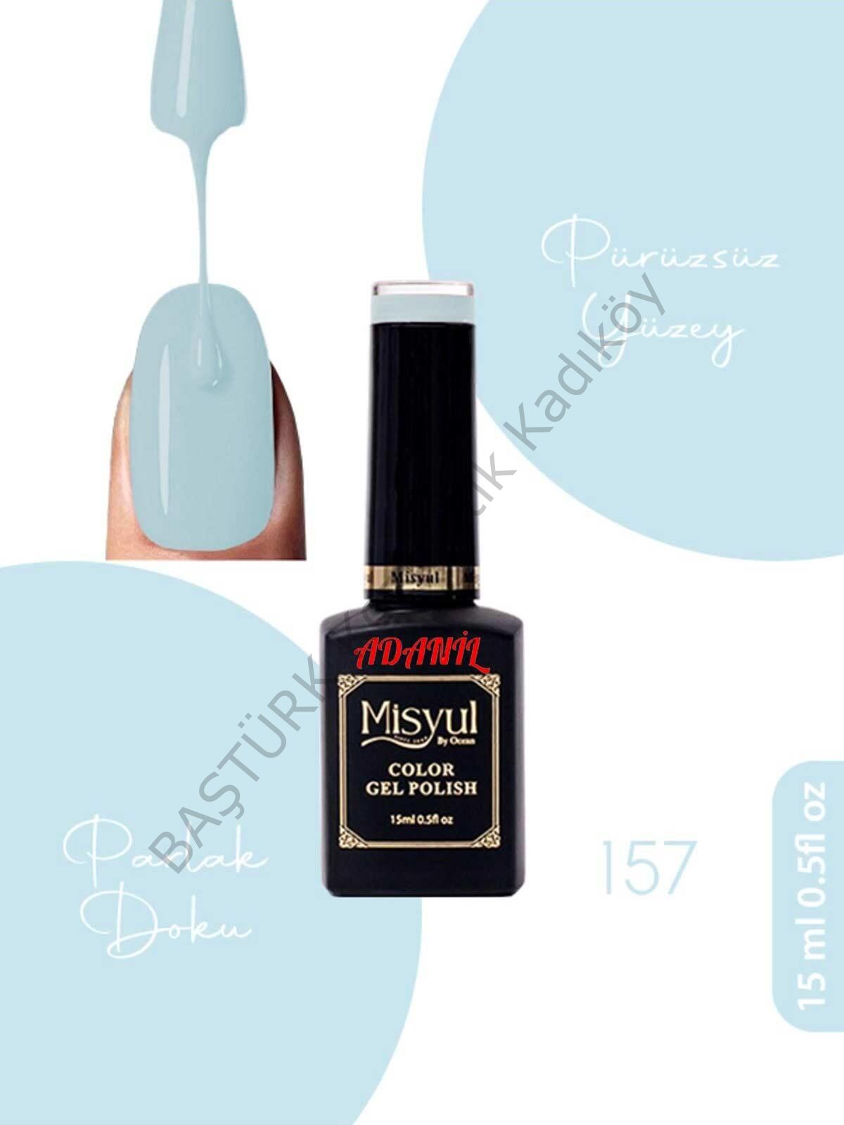 Adanil 15 ml Misyul Profesyonel Gökyüzü MavisiKalıcı Oje Mis-157