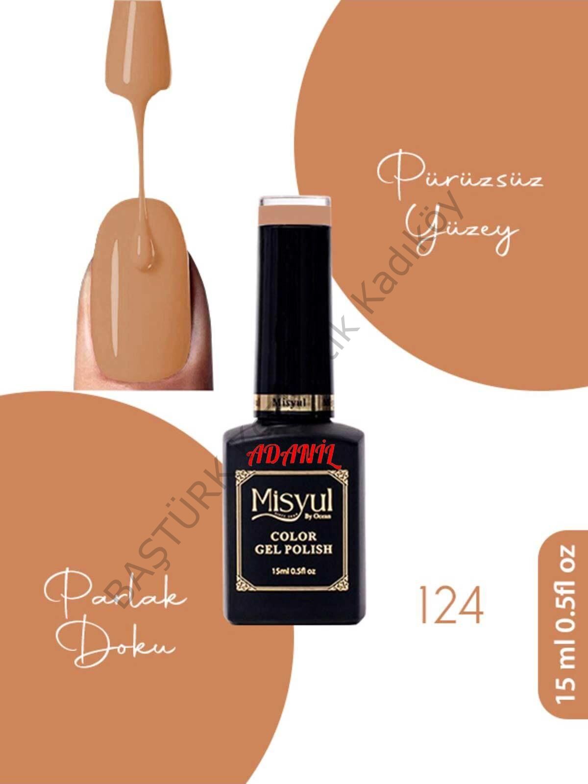 Adanil 15 ml Misyul Profesyonel Karamel Rengi Kalıcı Oje Mis-124