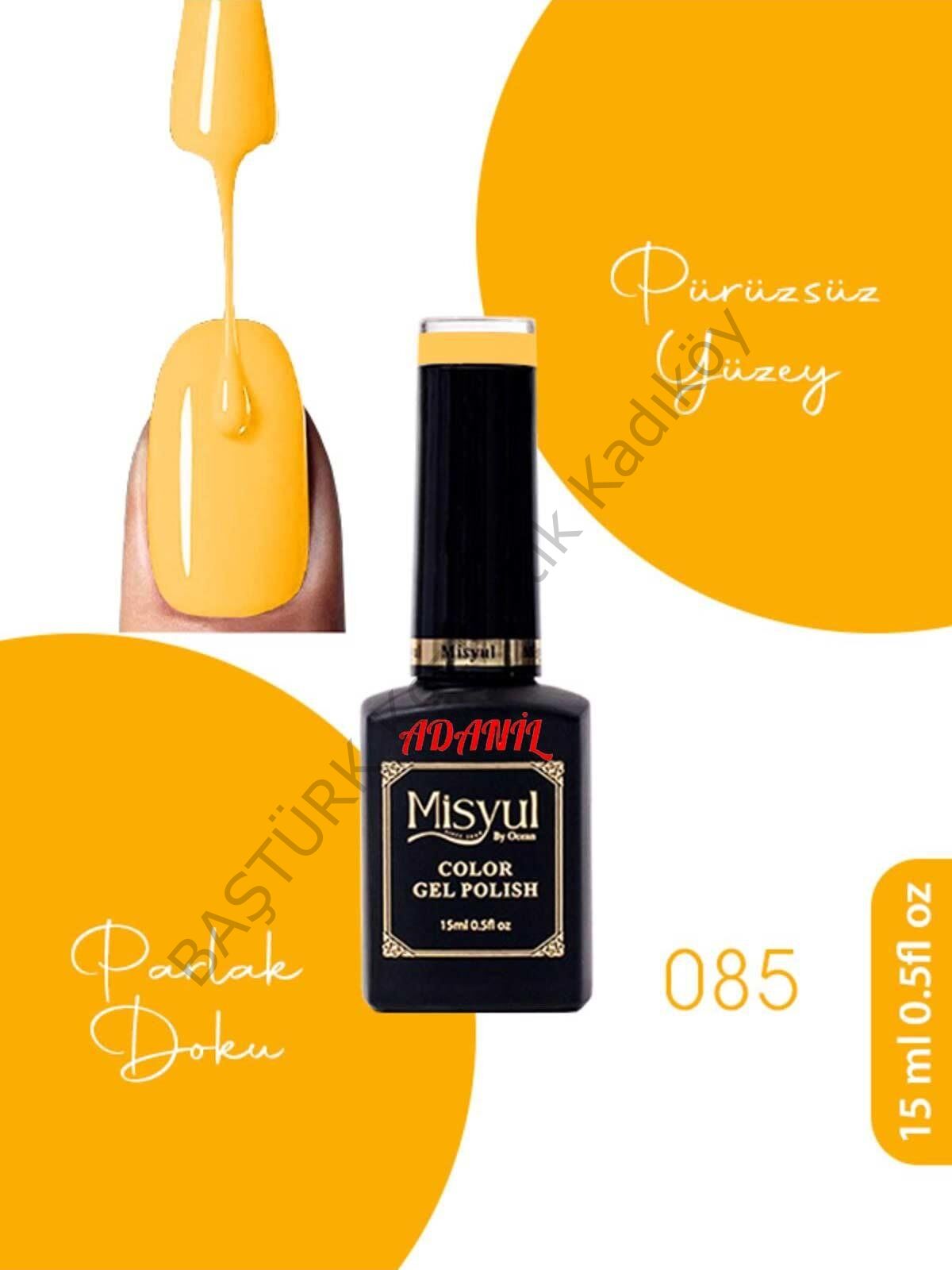 Adanil 15 ml Misyul Profesyonel Çiğ Sarı Kalıcı Oje Mis-085