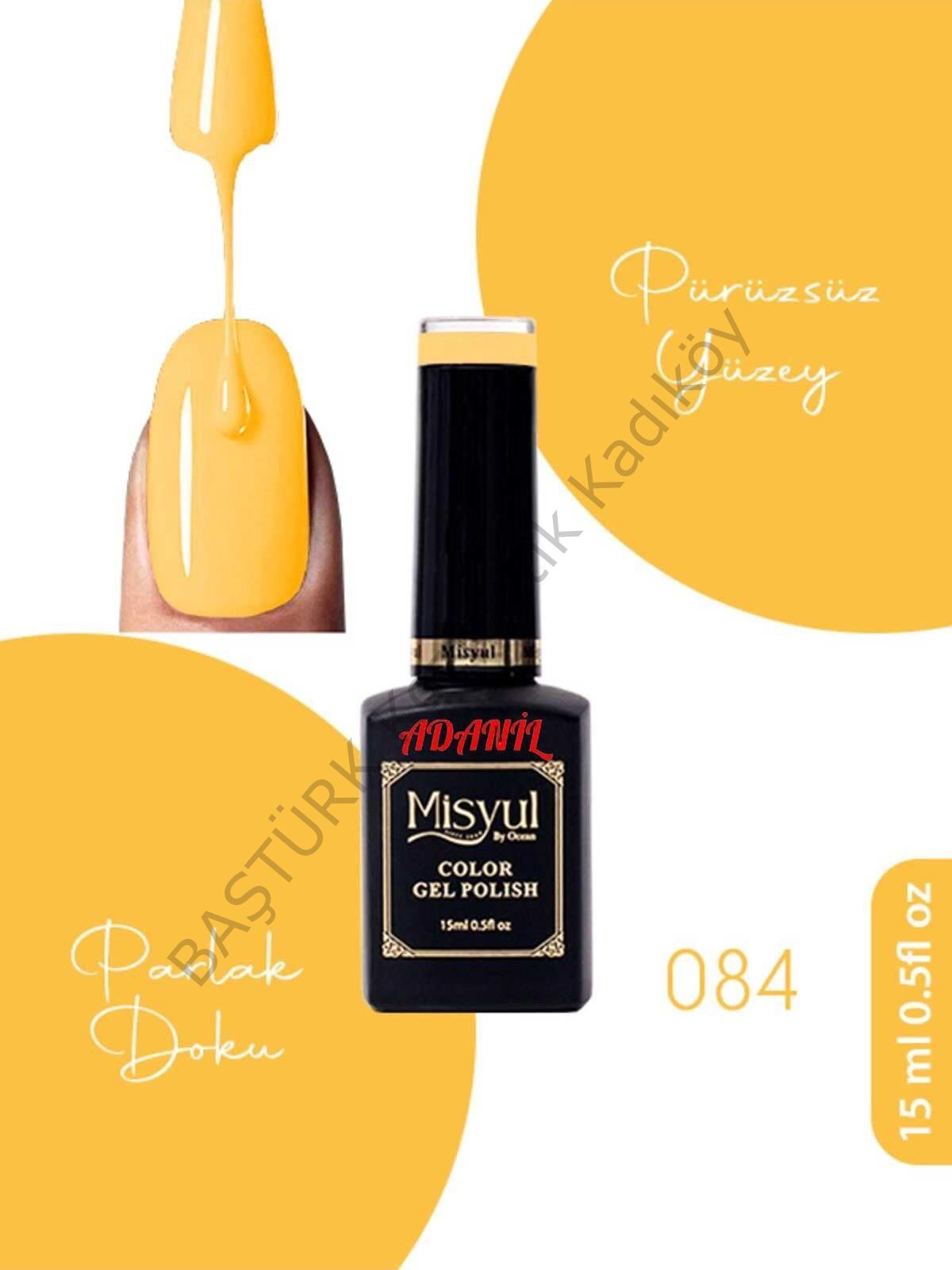 Adanil 15 ml Misyul Profesyonel Sarı Kalıcı Oje Mis-084