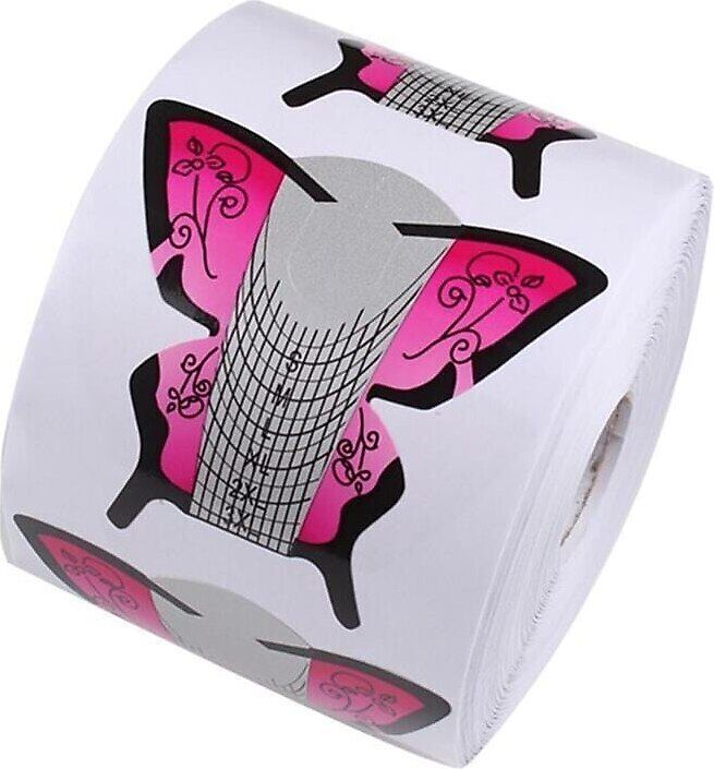 Kağıt Şablon Protez Tırnak Jel Uzatma - Kelebek Şablon French Yapım Aparatı 500'lü