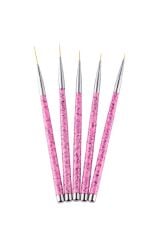 5'li Nail Art Fırça Seti - 0 Numara Çizim Fırçaları
