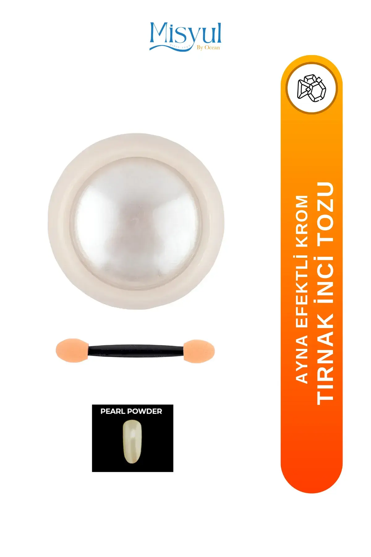 Beyaz İnci Tozu - Manikür Tırnak Tozu Aparat İle