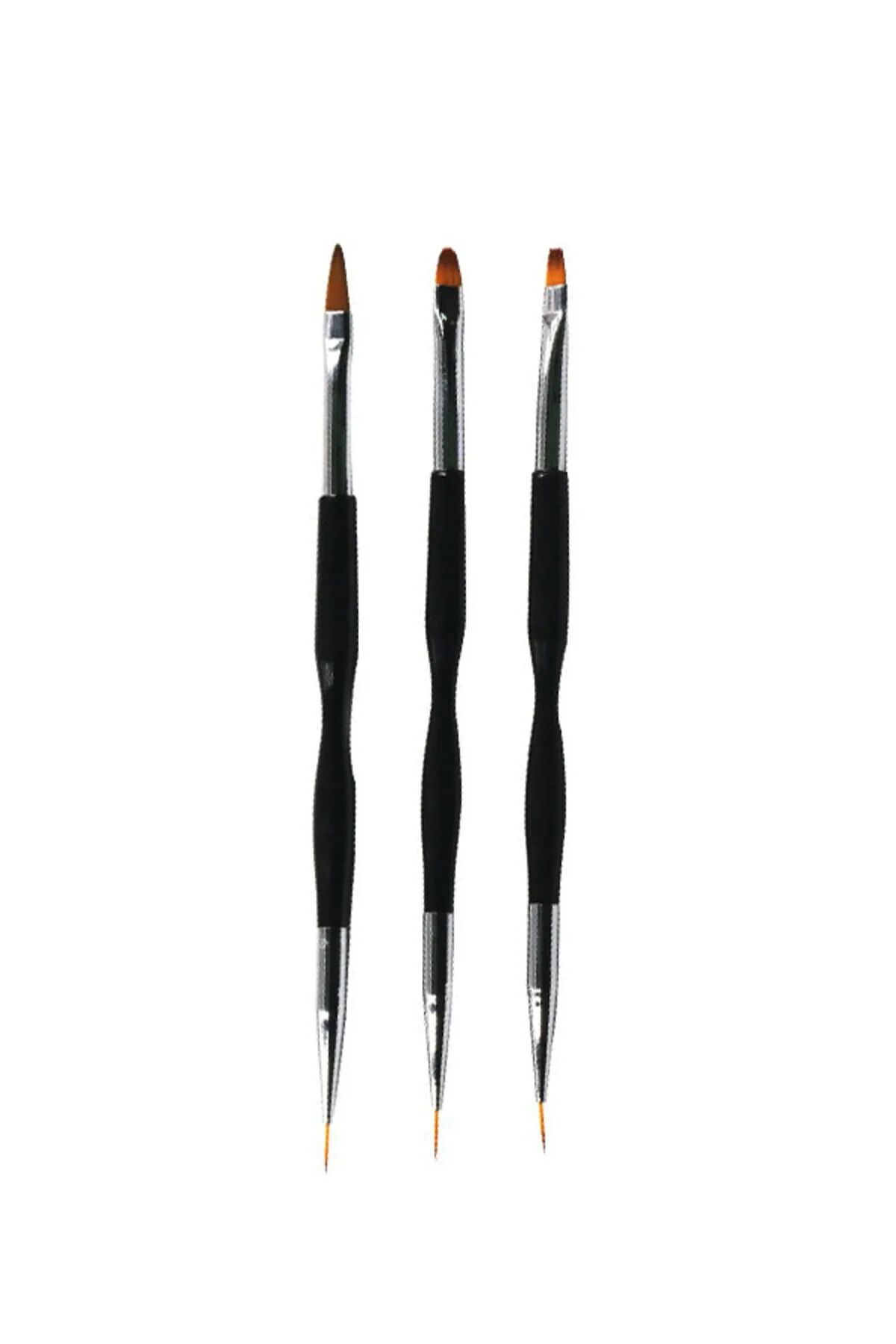 Nail Art Çizim ve Jel Fırçası - 3'lü Tırnak Çizim Fırçası