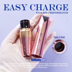 P60 Pembe Kalıcı Makyaj Cihazı Yedek Bataryalı RCA Kablo Aparatı Power Supply Kesintisiz İşlem