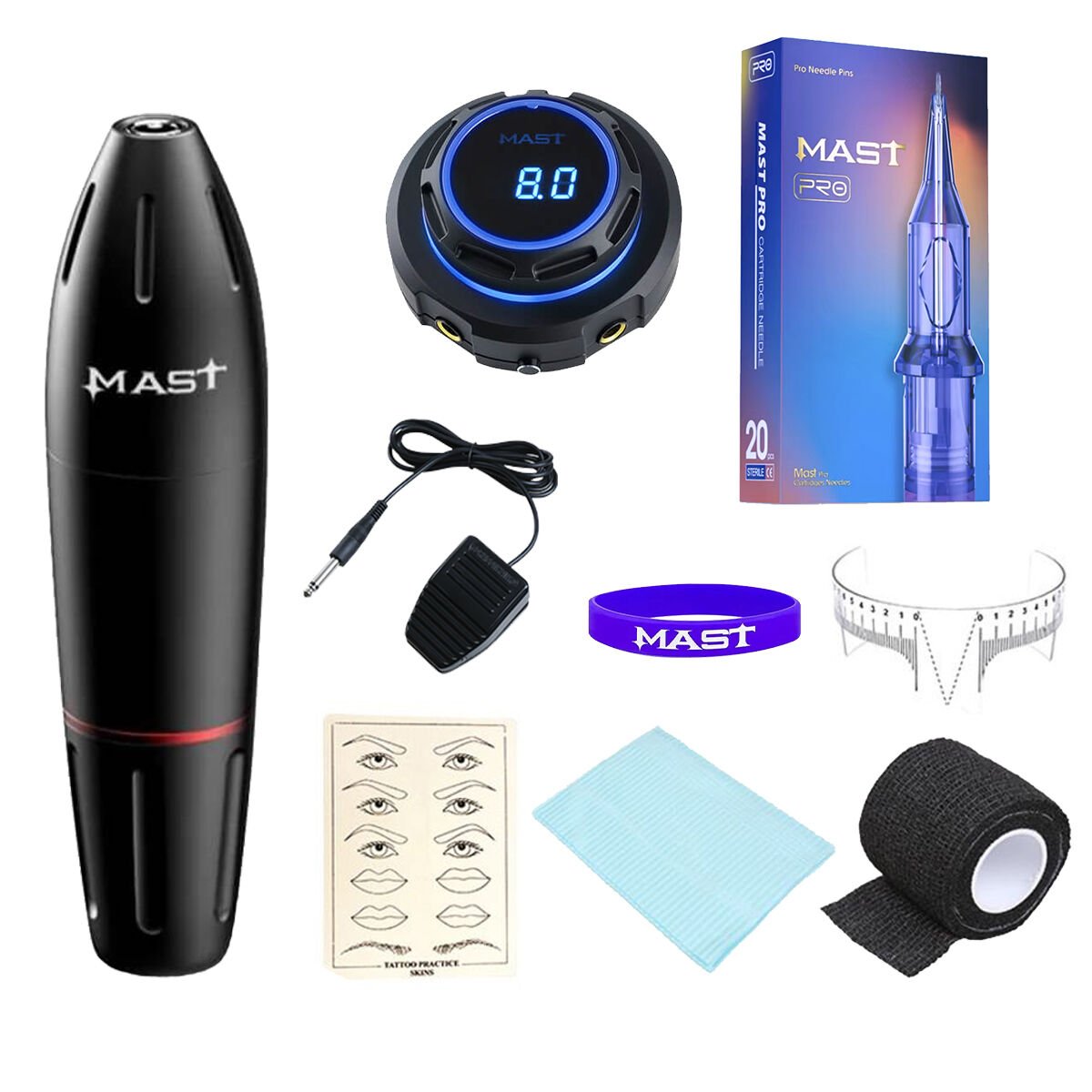 WQ102 Kalıcı Makyaj Cihaz Seti Kablolu Halo Adaptör Power Supply Kesintisiz İşlem