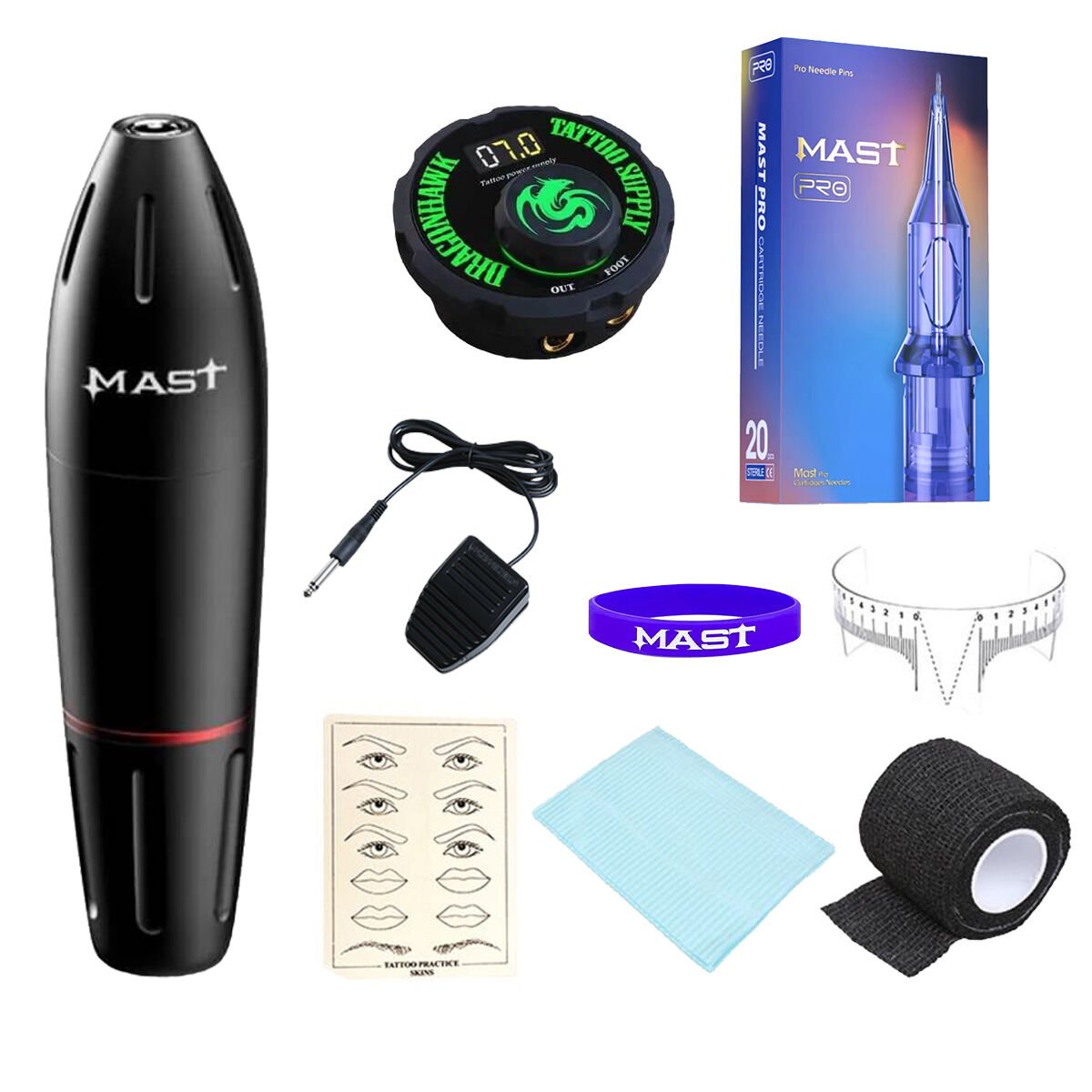 WQ102 Kalıcı Makyaj Cihaz Seti Kablolu DragonHawk Adaptör Power Supply Kesintisiz İşlem