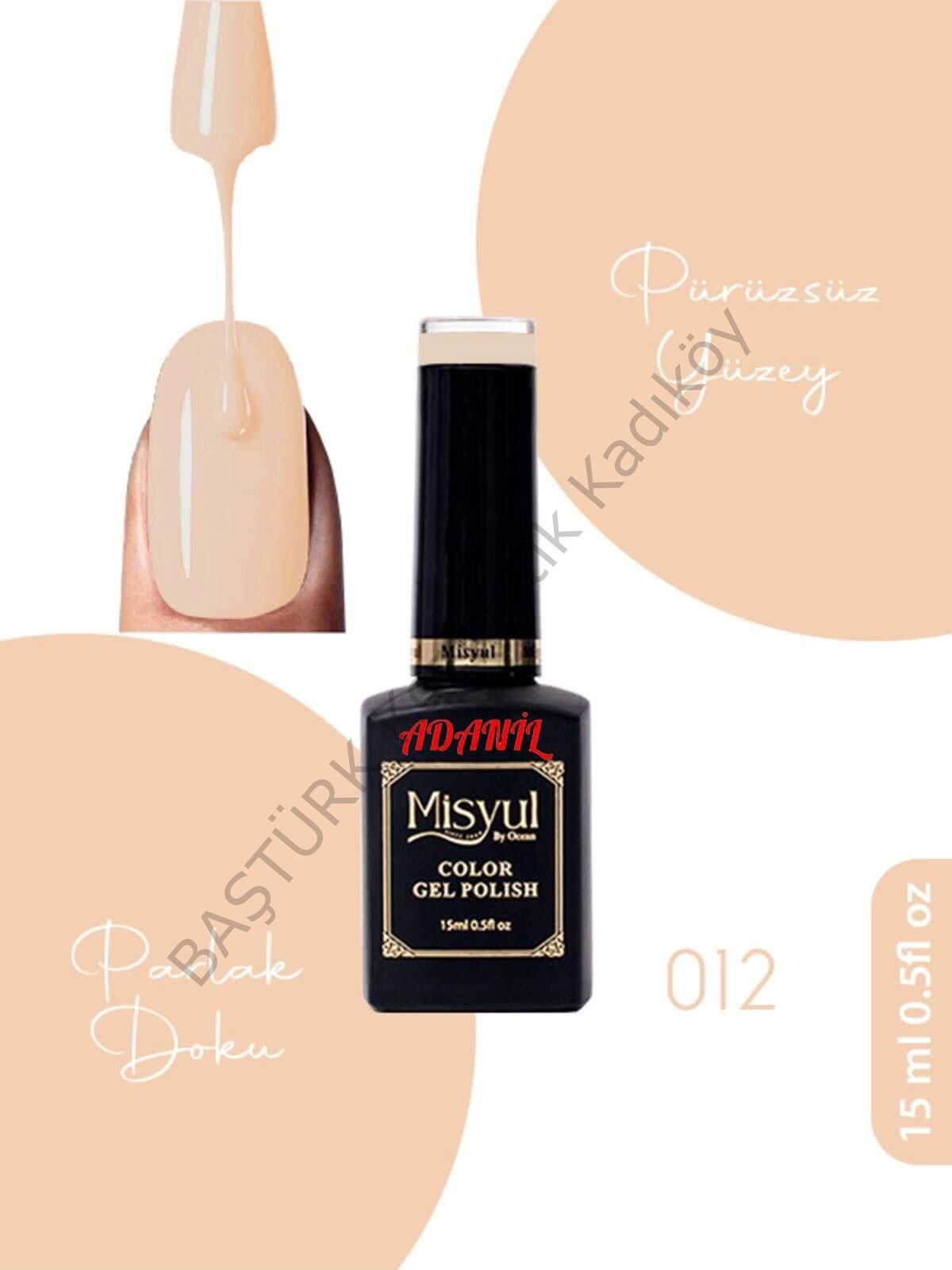 Adanil 15 ml Misyul Profesyonel Kum Beji Kalıcı Oje Mis-012