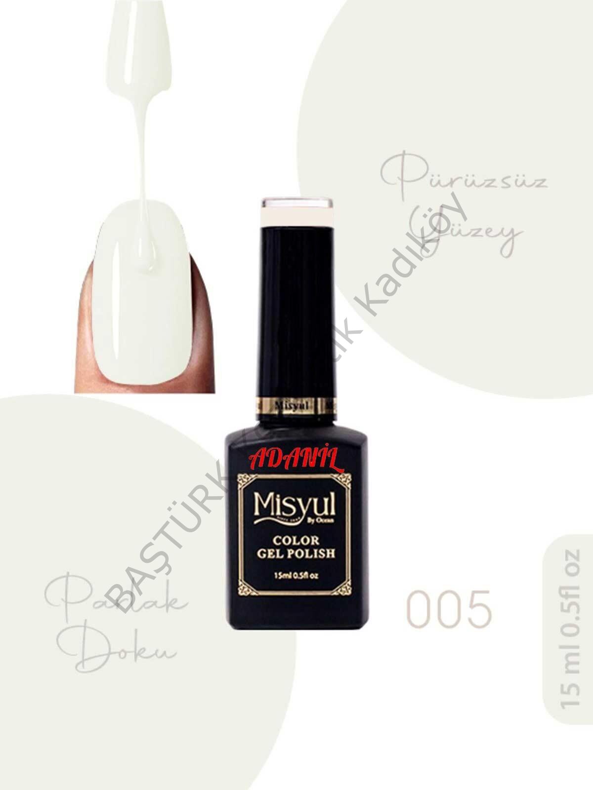 Adanil 15 ml Misyul Profesyonel Soğuk Beyaz Kalıcı Oje Mis-005