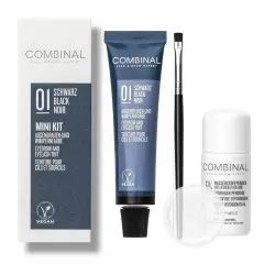 Combinal Kaş Ve Kirpik Vegan Boya Seti No:1 Siyah 15ML BOYA 20ML OKSİDAN