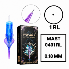 Pro Ocean Hearth Cartridges 1 Kutu 0401 RL - 0.18 mm - Kartuş Dövme ve MAST Kalıcı Makyaj İğnesi
