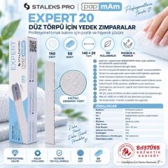 STALEKS EXPERT 20 papmAm Düz Törpü için Yedek Zımparalar 150 Grit (50 adet)