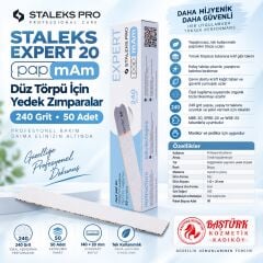 STALEKS EXPERT 20 papmAm Düz Törpü için Yedek Zımpara 240 Grit (50 adet)