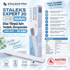 STALEKS EXPERT 20 papmAm Düz Törpü için Yedek Zımpara 240 Grit (50 adet)